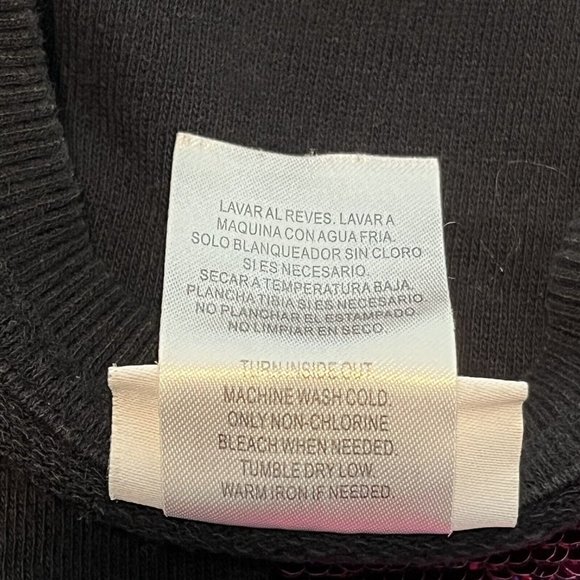 Disney Parks Disneyland Reversible Sequin Mickey Mouse Black Sweatshirt Size 1X - Picture 11 of 16